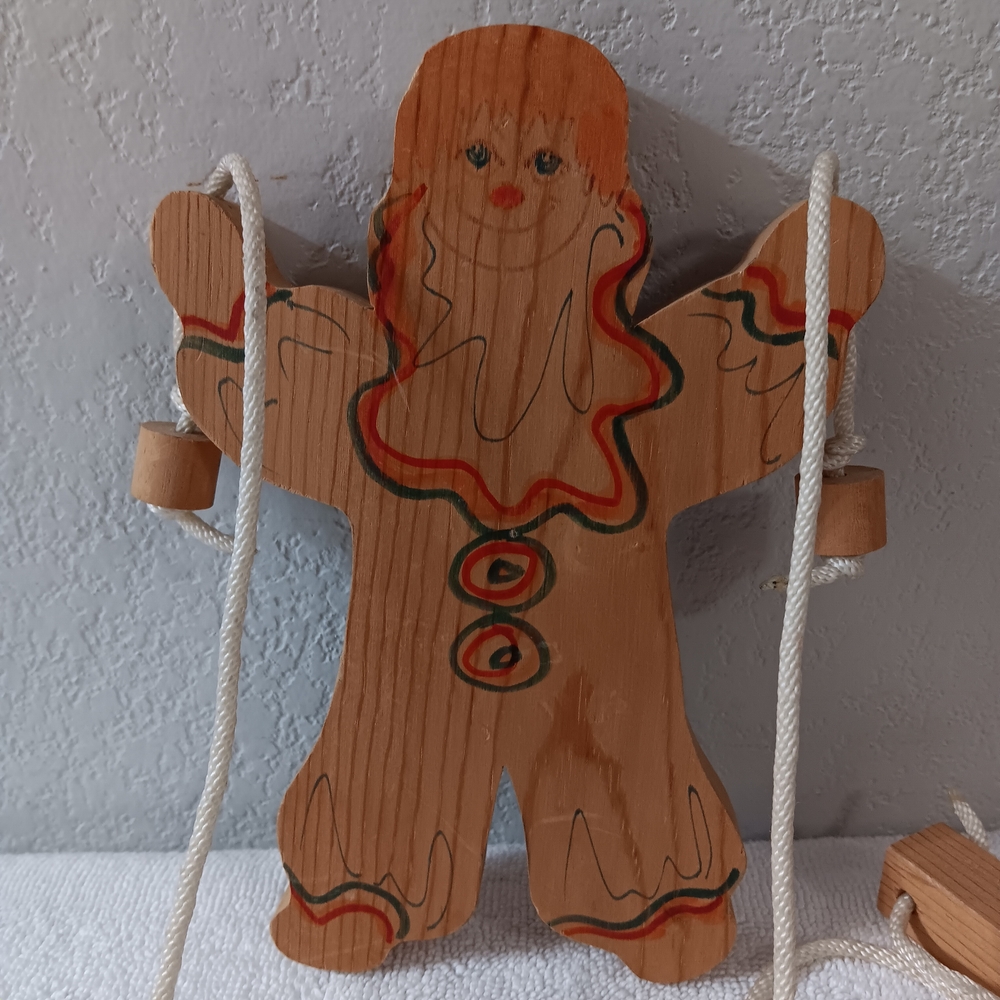 Orange and Brown Gingerbread Man Puzzle Toy